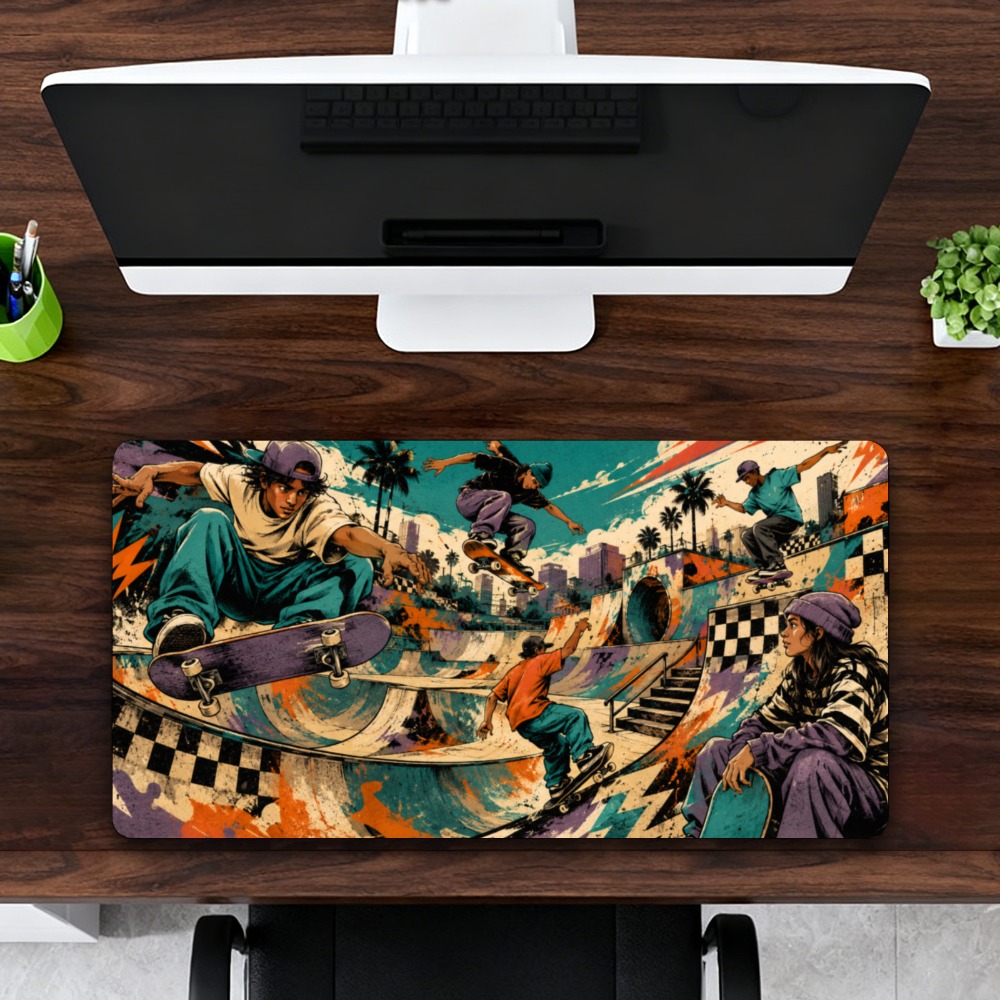 Retro Gaming Table - Fajna mata na stół do skateboardingu