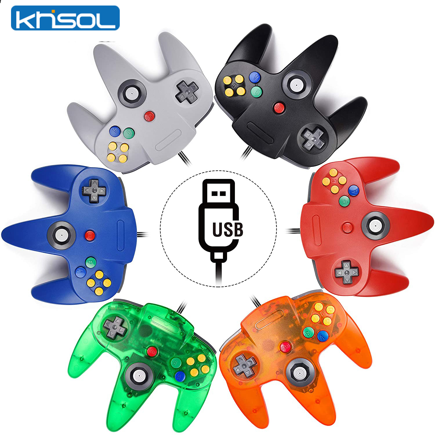 Nes Controller Usb - Kontroler N64 Klasyczny przewodowy zdalny gamepad