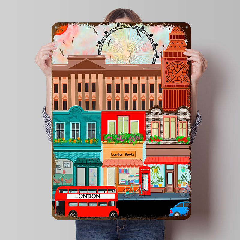 Plakat z blaszki z motywem Lon – Retro Gaming London recenzja i cena