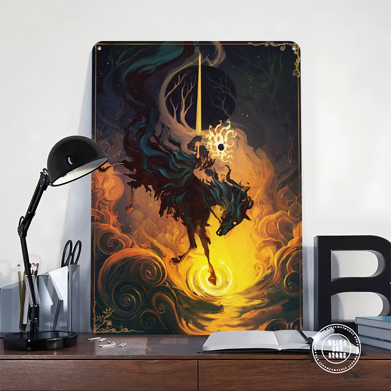 Metalowy Plakat Rycerza Eclips – Retro Knight Gaming recenzja i cena