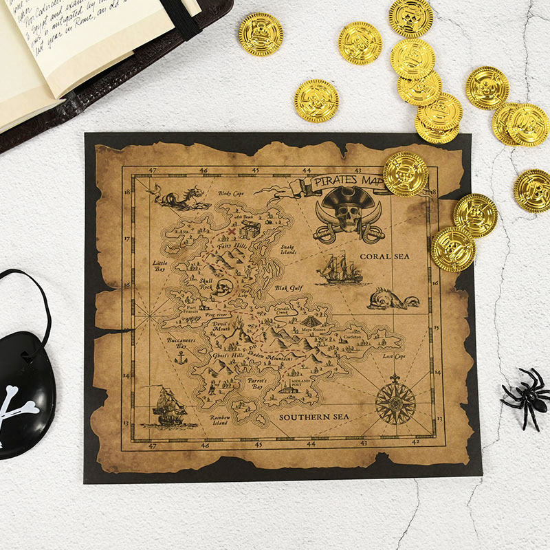 Mapa poszukiwań skarbów pirató – Retro Gaming Decor recenzja i cena