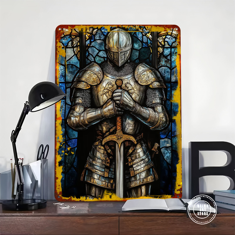 Plakat z metalu, rycerz w błys – Retro Knight Gaming recenzja i cena