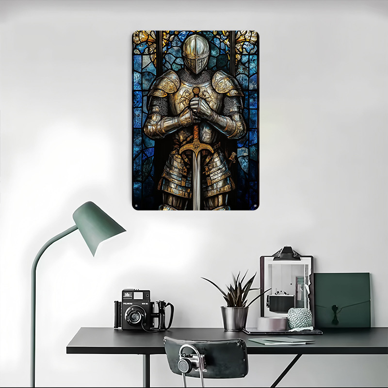Plakat z metalu, rycerz w błys – Retro Knight Gaming recenzja i cena