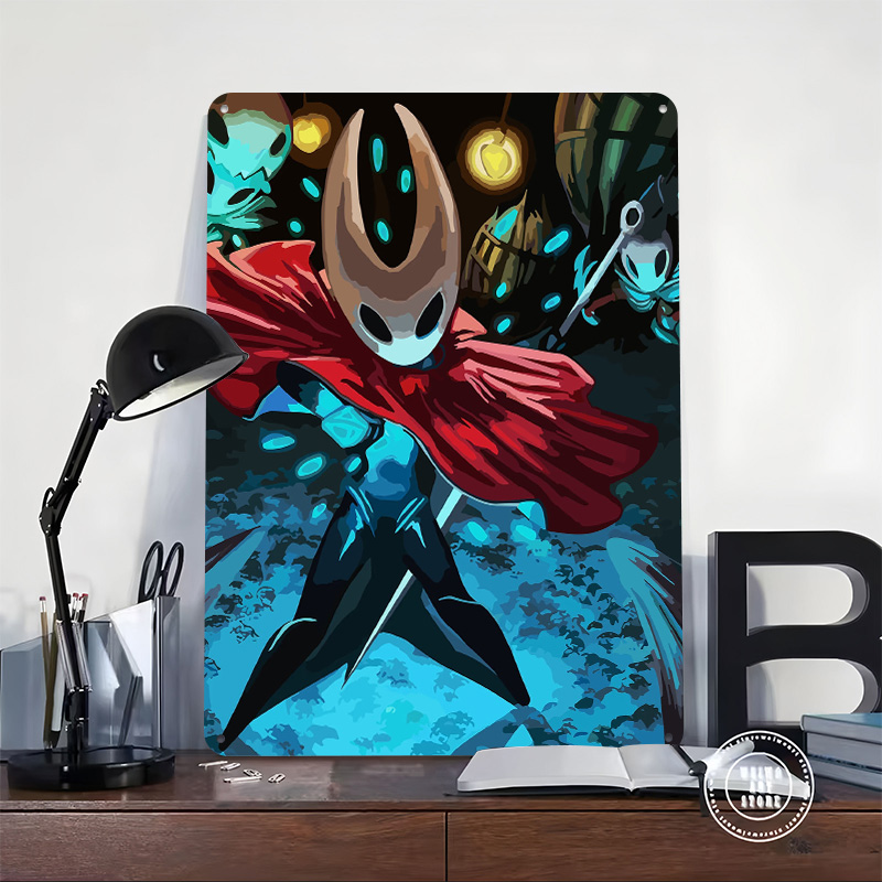 Plakat Metalowy Hollow Knight, – Retro Knight Gaming recenzja i cena