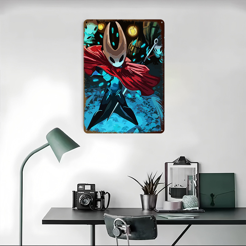 Plakat Metalowy Hollow Knight, – Retro Knight Gaming recenzja i cena