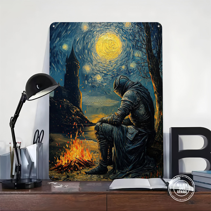 Rycerz przy ognisku - blaszana – Retro Knight Gaming recenzja i cena